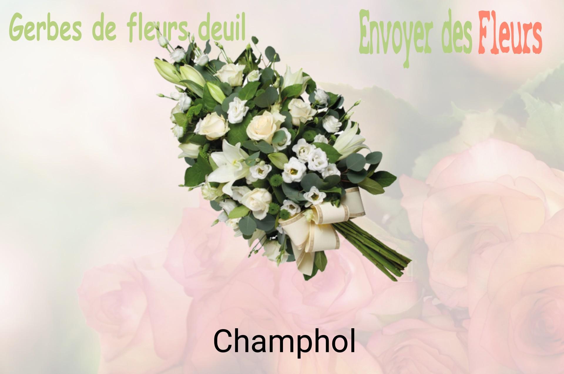 Gerbe de fleurs de deuil livrée à Champhol